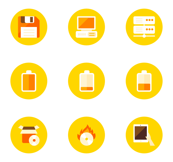 600x564 Essential Circle Icon Style Yellow