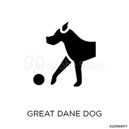 500x500 Great Dane Dog Icon Great Dane Dog Symbol Design From Dogs