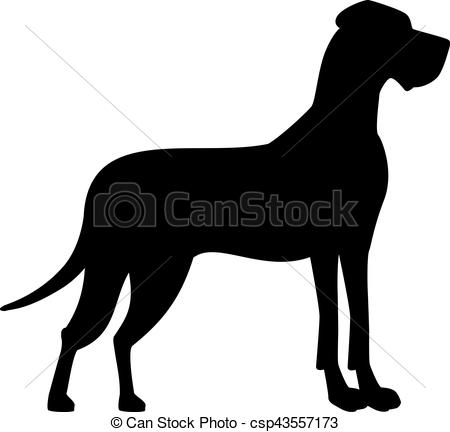 450x432 Great Dane Black Silhouette