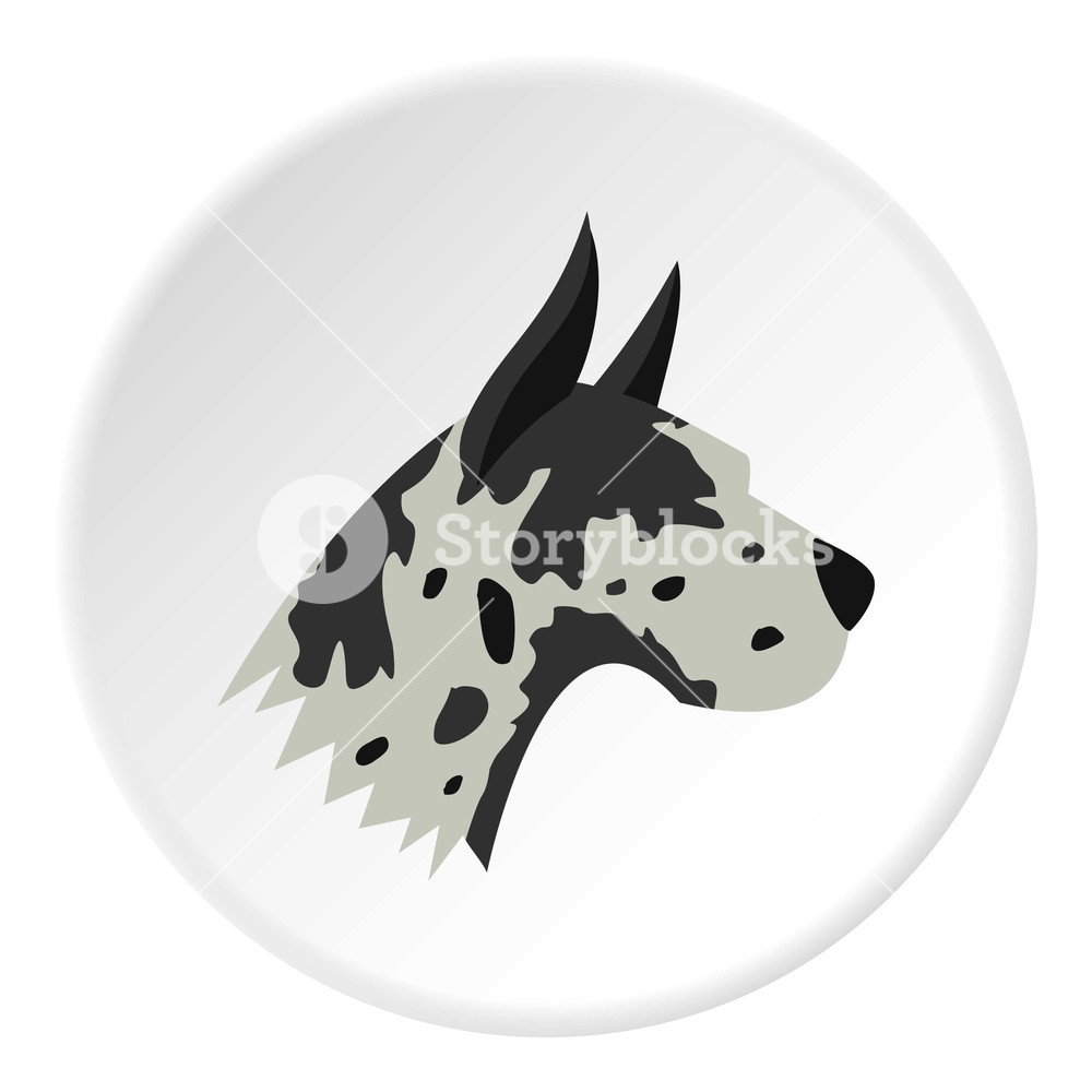 1000x1000 Great Dane Dog Icon Flat Illustration Of Great Dane Dog Vector