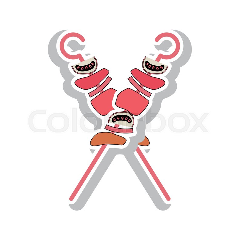 800x800 Meat Skewer Bbq And Grill Menu Icon Stock Vector Colourbox