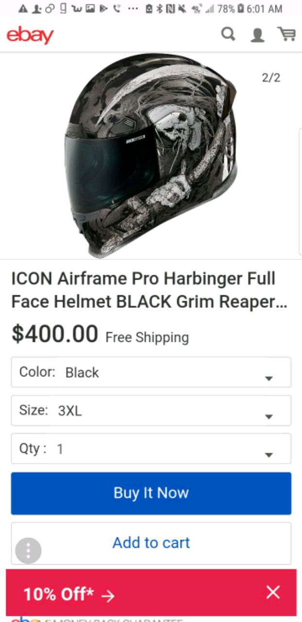 622x1279 Icon Airframe Pro Harbinger Full Face Helmet Black Grim Reaper