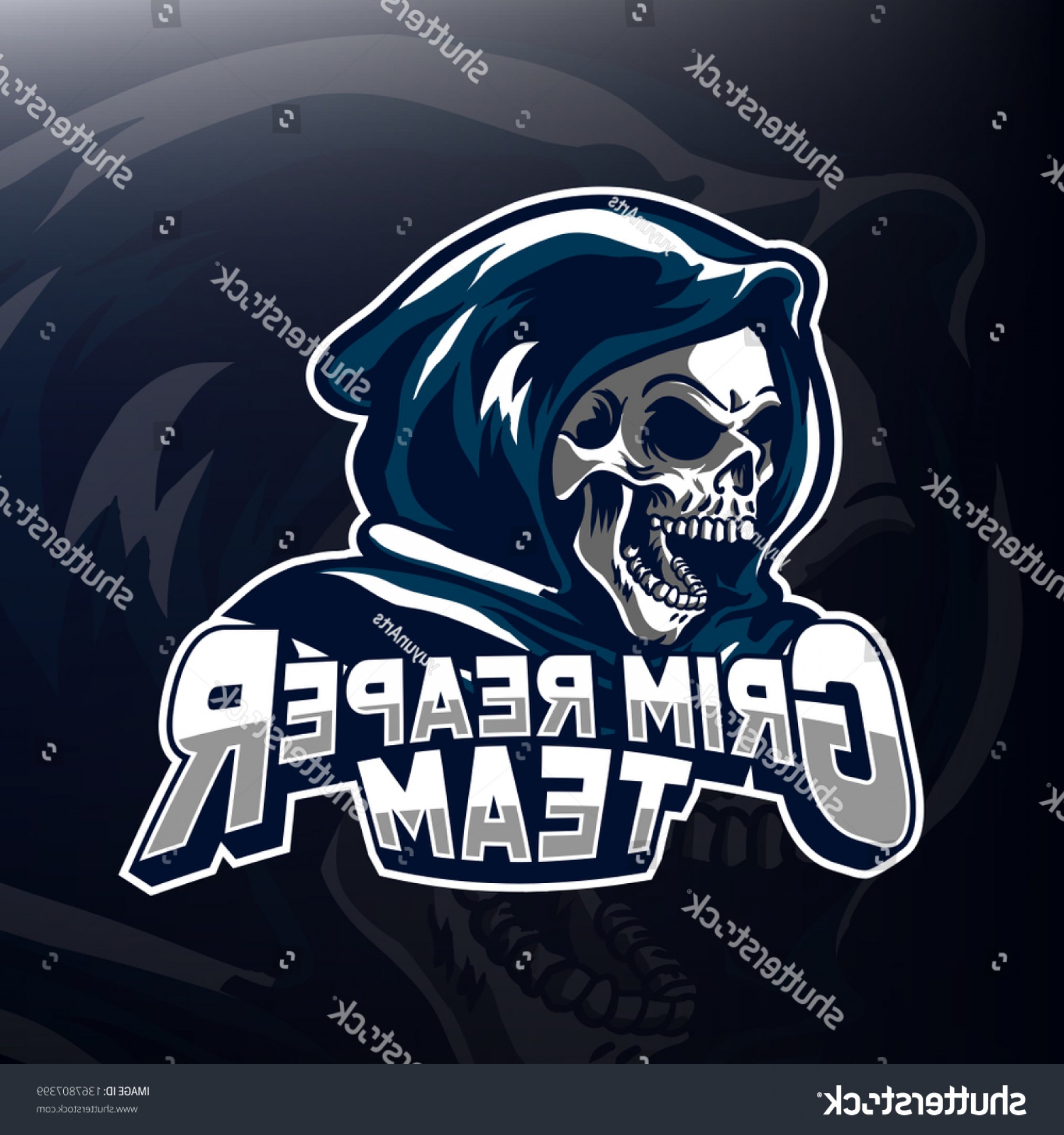 1800x1920 Vector Design Grim Reaper Head Logo Handandbeak