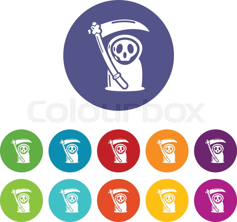 800x749 Grim Reaper Icon Simple Illustration Stock Vector Colourbox