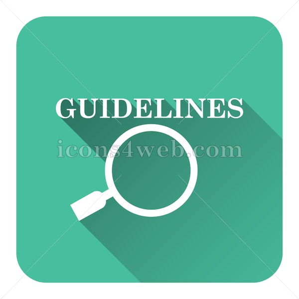 600x600 Guidelines Flat Icon With Long Shadow Vector