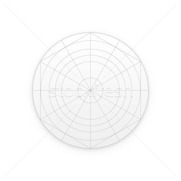 600x600 Application Icon Template With Guidelines, Grids Blank