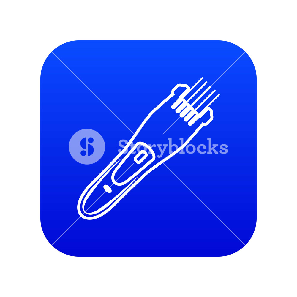 1000x1000 Electric Hair Clipper Icon Blue Vector Isolated On White