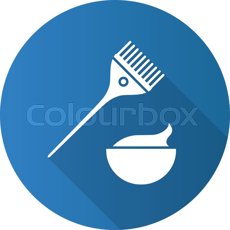 800x800 Hair Dyeing Kit Flat Design Long Stock Vector Colourbox