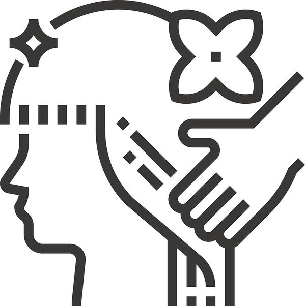 599x602 Hair Care Icon Art Print