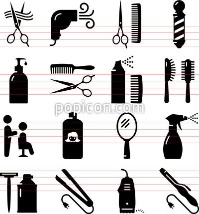 400x429 Hair Care Icons