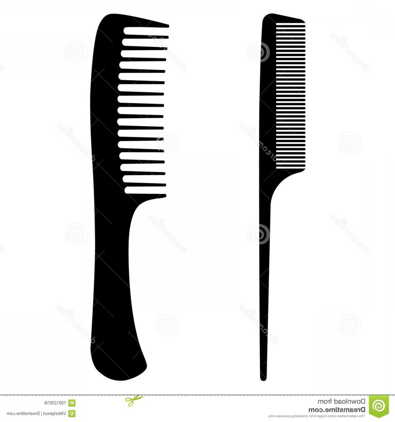 1560x1668 Vector Illustration Set Collection Black Silhouette Comb Icon