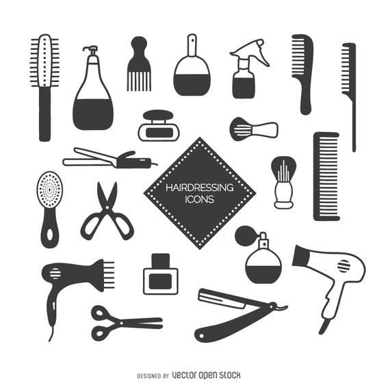 570x570 Hairdressing Icon Set