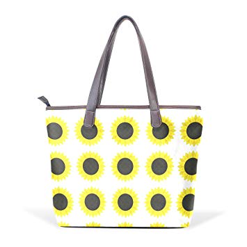 Womens Leather Sunflower Icon Handbag Satchel Tote Bag 355x355 Womens Leather Sunflower Icon Handbag Satchel Tote Bag
