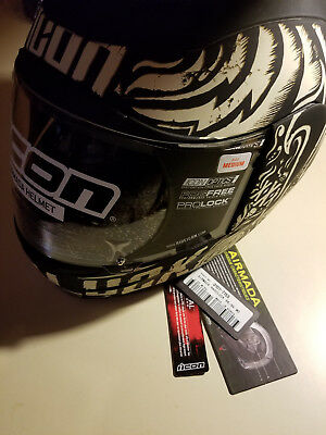300x400 Icon Airmada Hard Luck Helmet, Size Medium, Black Rubatone W