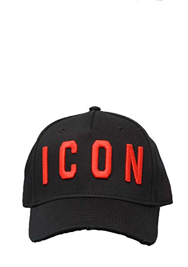 386x550 Dsquared Icon Baseball Cap In Black And Red