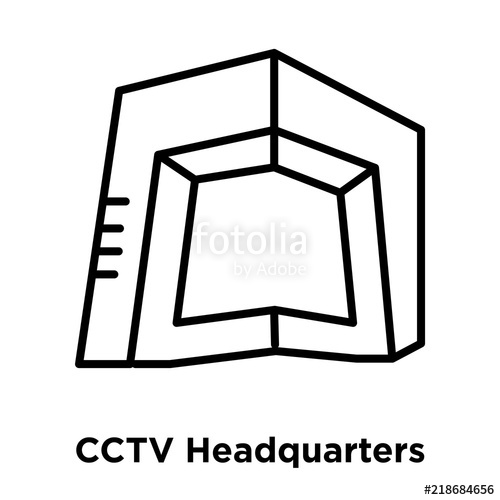 500x500 Cctv Headquarters Icon Isolated On White Background Modern