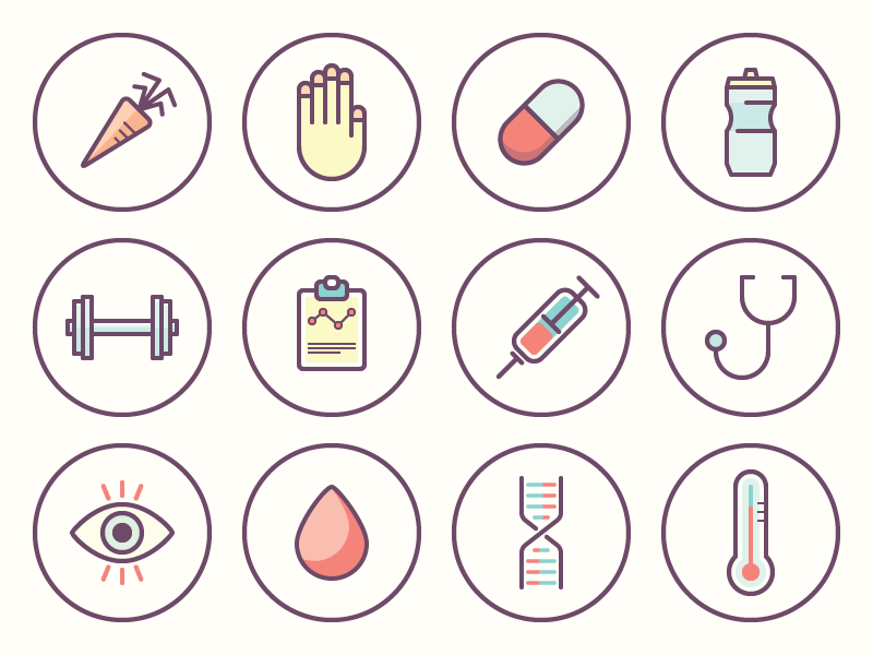 800x600 Health Fitness Icons