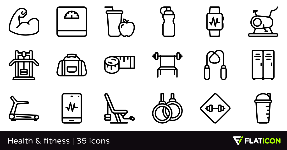 1200x630 Health Fitness Free Icons