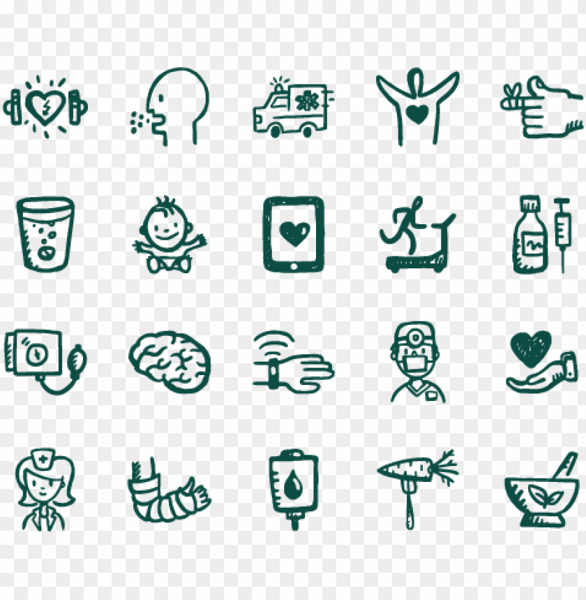 840x859 Health Fitness Icons