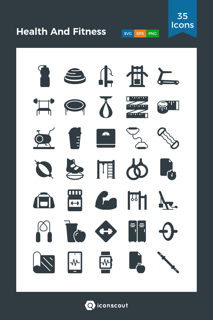 735x1103 Health And Fitness Icon Pack