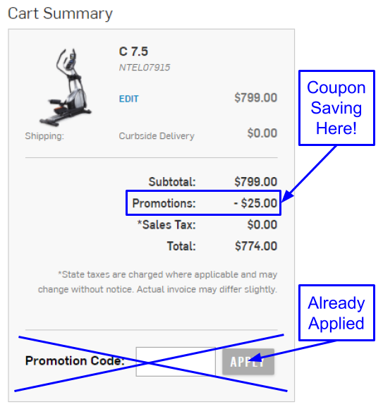 543x587 Nordictrack Front Drive C Coupon And Promo Codes