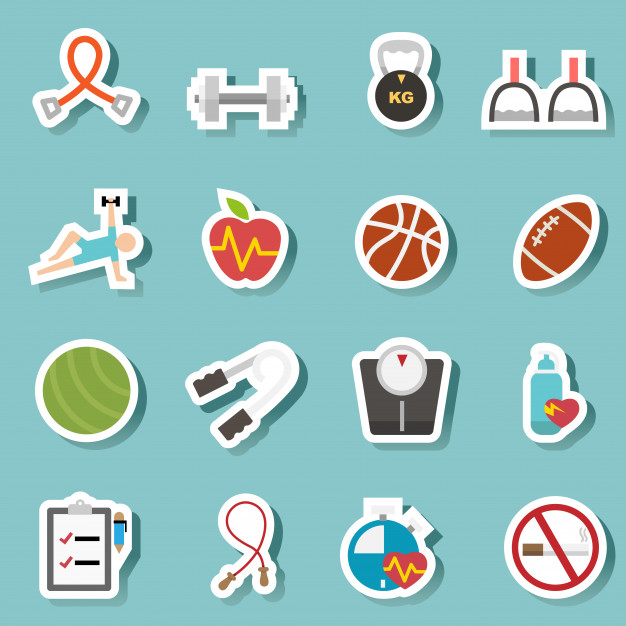 Health And Fitness Icons Vector Premium Download 626x626 Health And Fitness Icons Vector Premium Download