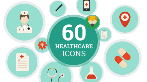 590x332 Health And Healthcare Icons Flat Animated Icon Set