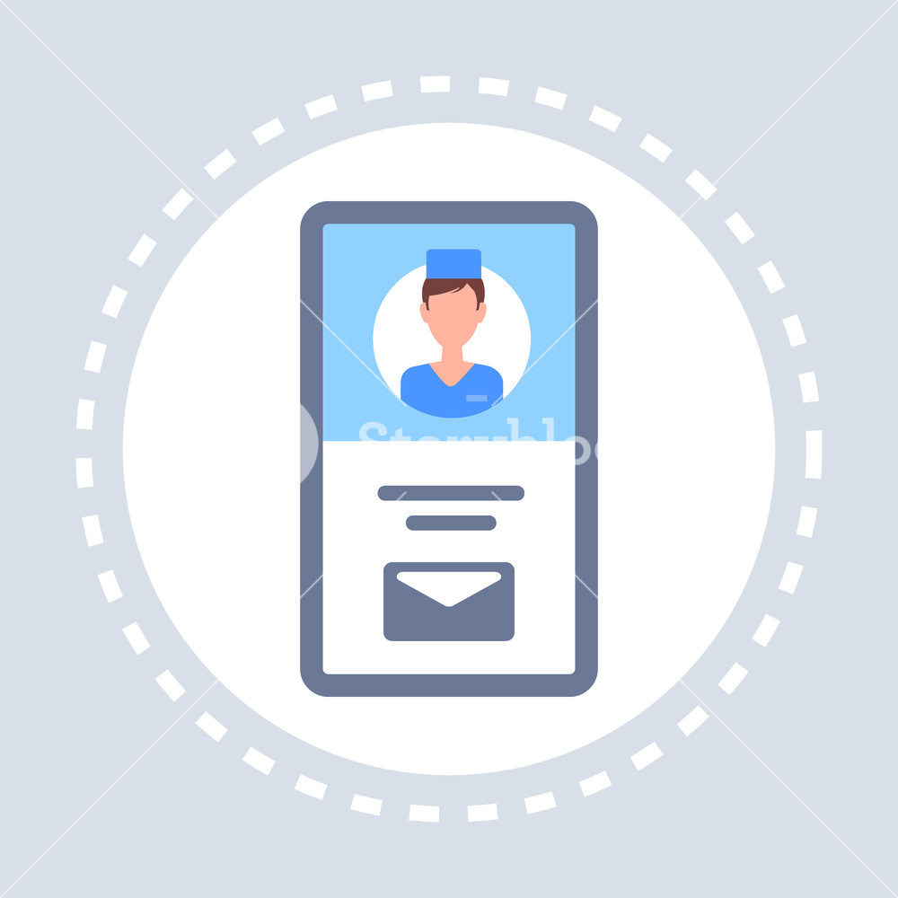 1000x1000 Male Doctor Online Consultation Mobile Application Smartphone