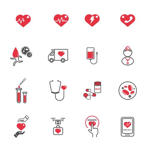 490x490 Heart Medical Care Icons Healthcare And Technology Concept