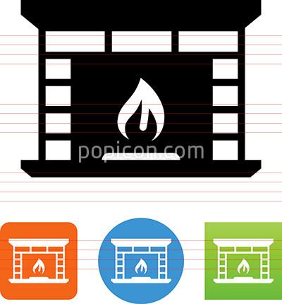 400x430 Home Hearth Fireplace Icon