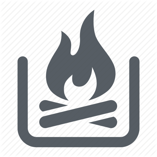 512x512 Bonfire, Fire, Fireplace, Hearth, Warm, Winter Icon