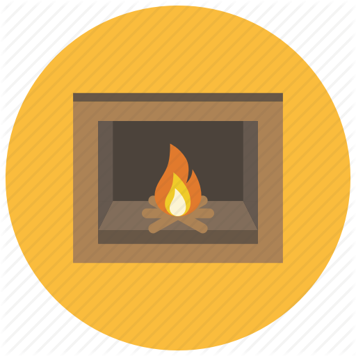 512x512 Fire, Fireplace, Hearth, Heat, Home, Winter Icon