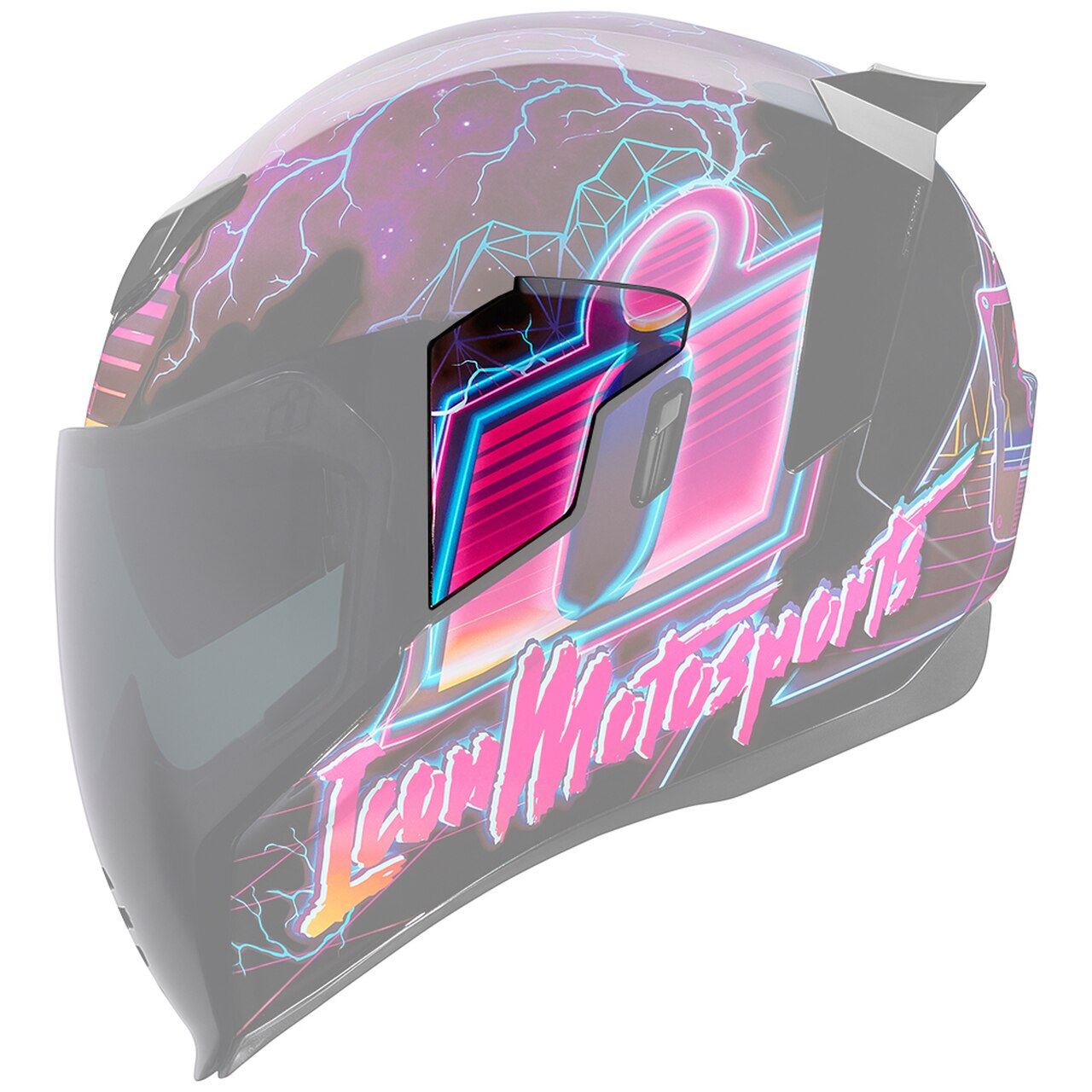 1280x1280 Icon Airflite Pro Synthwave Helmet Sideplate