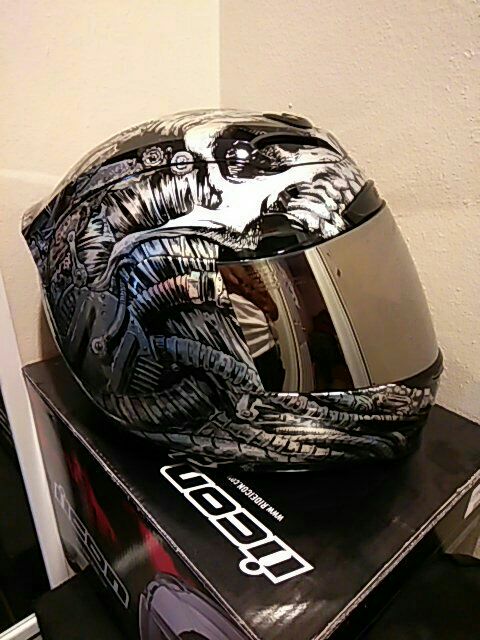 480x640 Used Bio Skull Icon Crash Helmet For Sale In Denver
