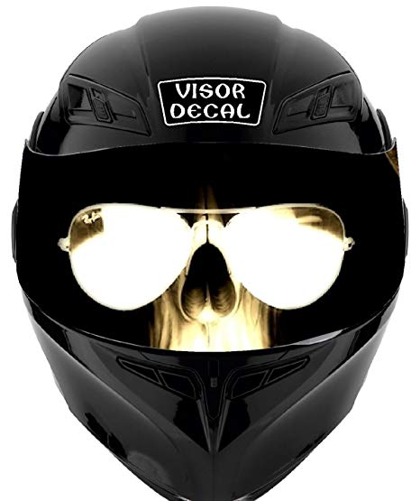 466x555 Skull Visor Tint Decal Graphic Sticker Helmet Fits