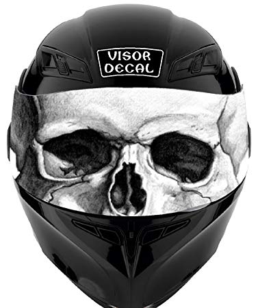 377x450 Skull Visor Tint Decal Graphic Sticker Helmet Fits