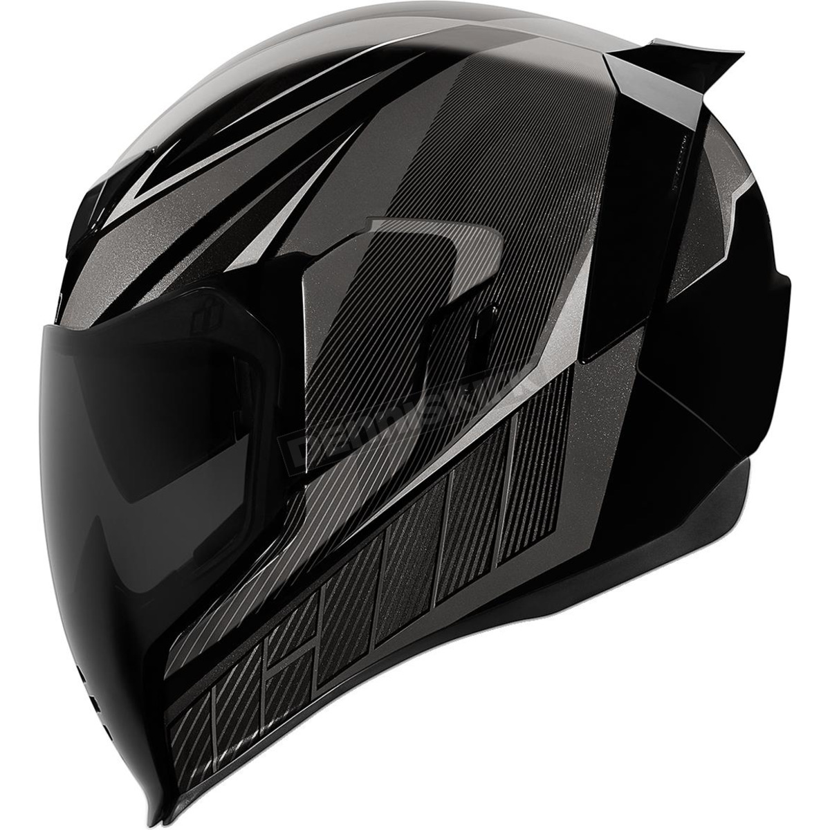 1200x1200 Icon Black Airflite Helmet Dennis Kirk