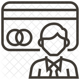 256x256 Credit Card Holder Icon Of Line Style