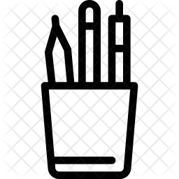 256x256 Pen Holder Icon Of Line Style