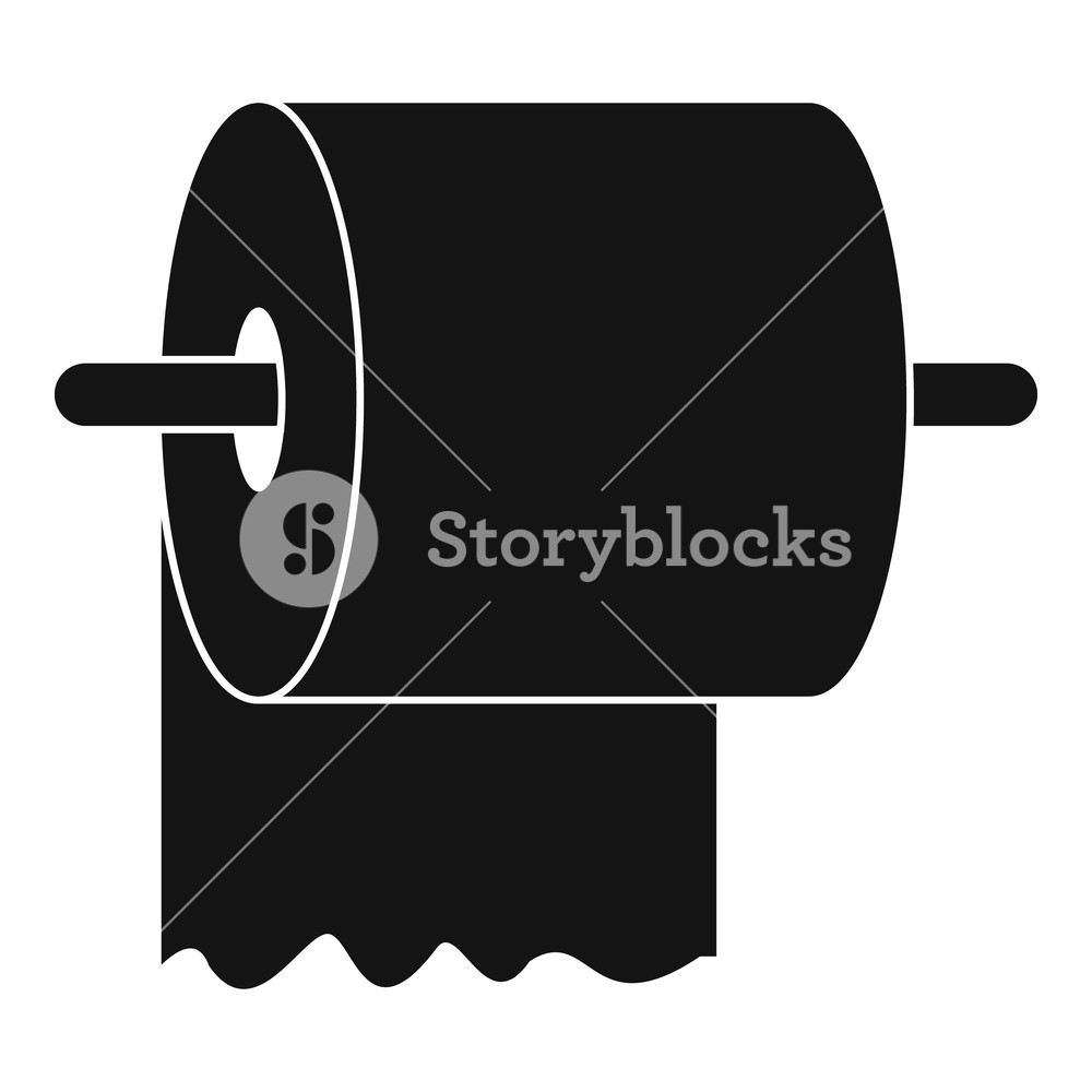 1000x1000 Roll Of Toilet Paper On Holder Icon Simple Illustration Of Roll