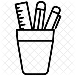 256x256 Stationery Holder Icon Of Line Style