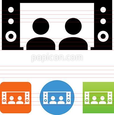 400x402 Home Theater With Speakers Icon