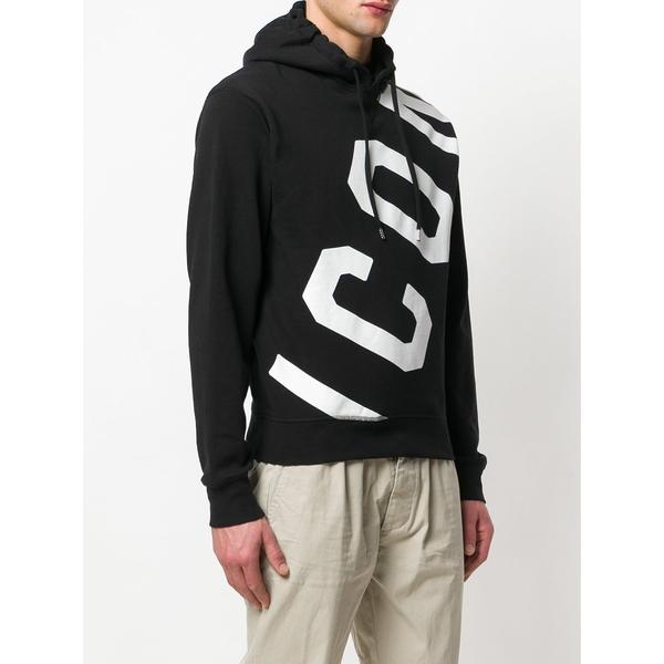 600x600 Icon Printed Hoodie, Black Oznico