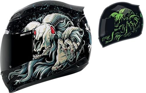 500x318 Purchase Icon Airmada Hoodoo Helmet Medium New Glow In The Dark