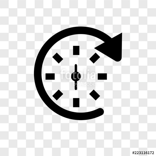 500x500 Hours Icons Isolated On Transparent Background Modern