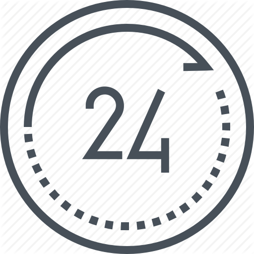 512x512 All Day Long, Clock, Day, Service, Working Hours Icon