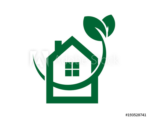 500x400 Plant Leaf Sprout House Icon Housing Home Residence Residential