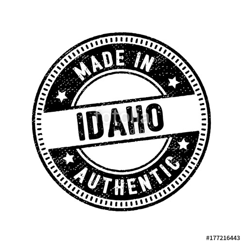 Made In Idaho Authentic Circle Rubber Stamp Icon Stock Image 500x500 Made In Idaho Authentic Circle Rubber Stamp Icon Stock Image