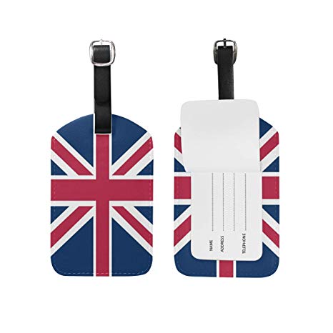 466x466 Funnycustom Luggage Tags British Flag Icon Travel Id
