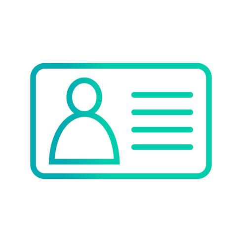 Vector Identity Card Icon 490x490 Vector Identity Card Icon